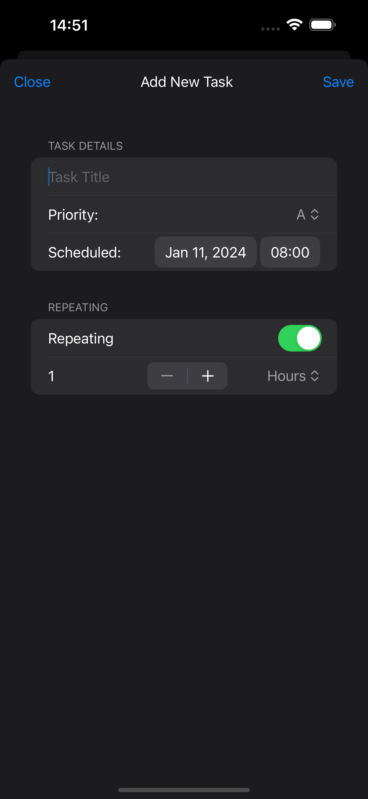 Task Creation